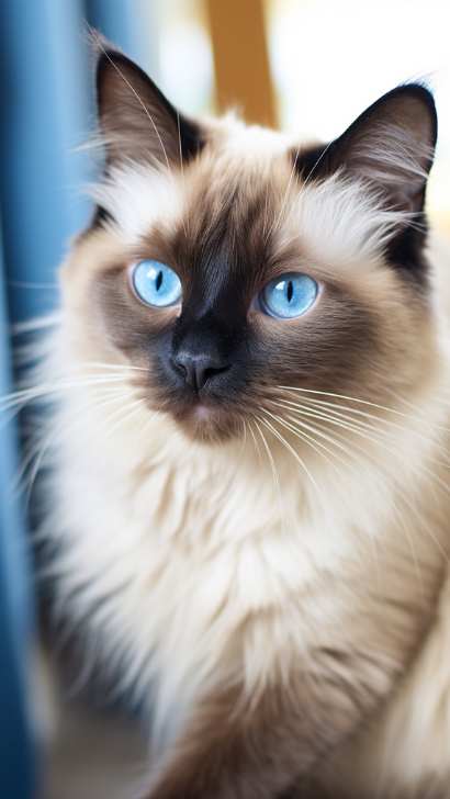 Long Hair Siamese Cat Fluffy Balinese Cat Long Haired Siamese Cat 