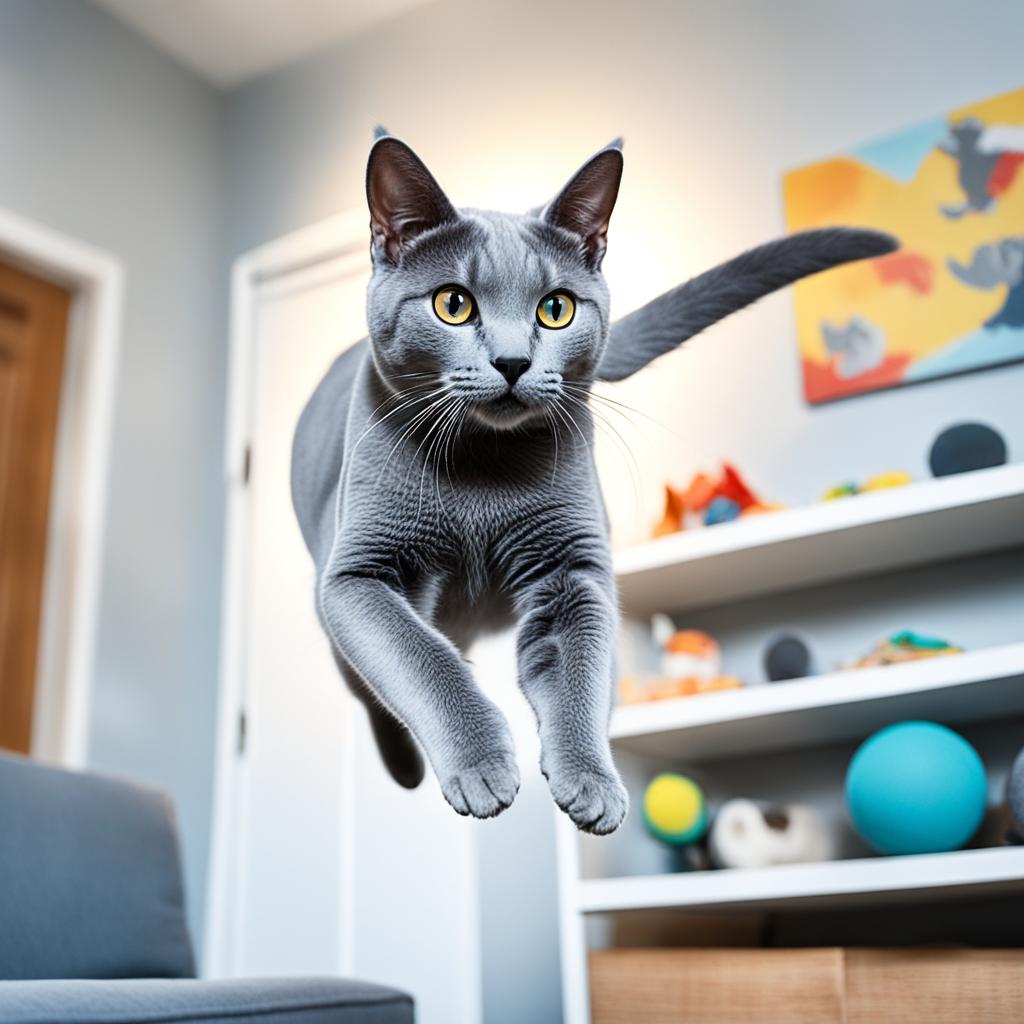 Active traits of Russian Blue cats