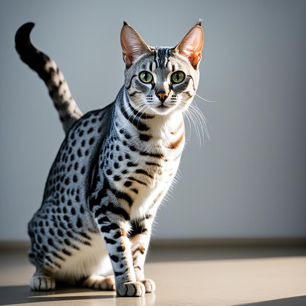 Activity levels of Egyptian Mau cats