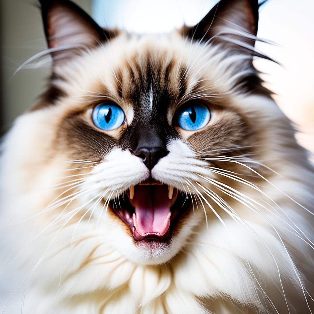 Anxiety Ragdoll Cat meowing