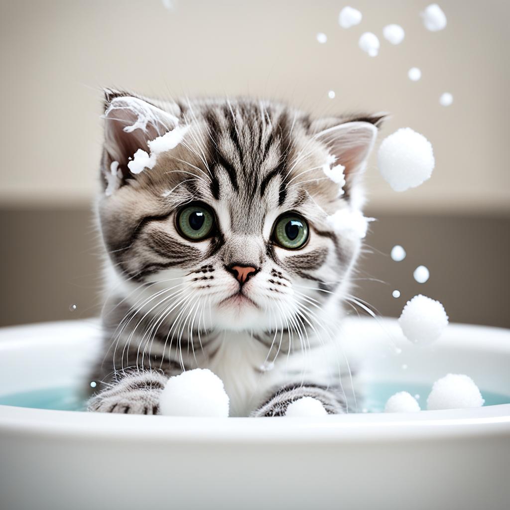 Bathing a Scottish Fold Kitten guide