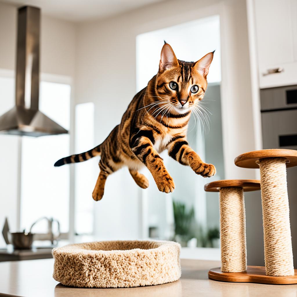 Bengal cat establishing routines