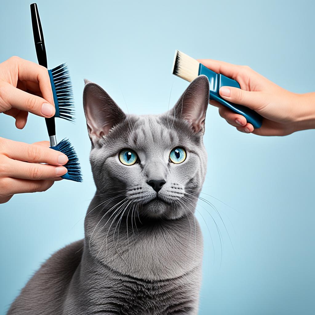 Best grooming brushes for Russian Blue cats