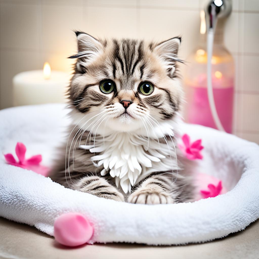 Best practices for washing a Scottish Fold Kitten
