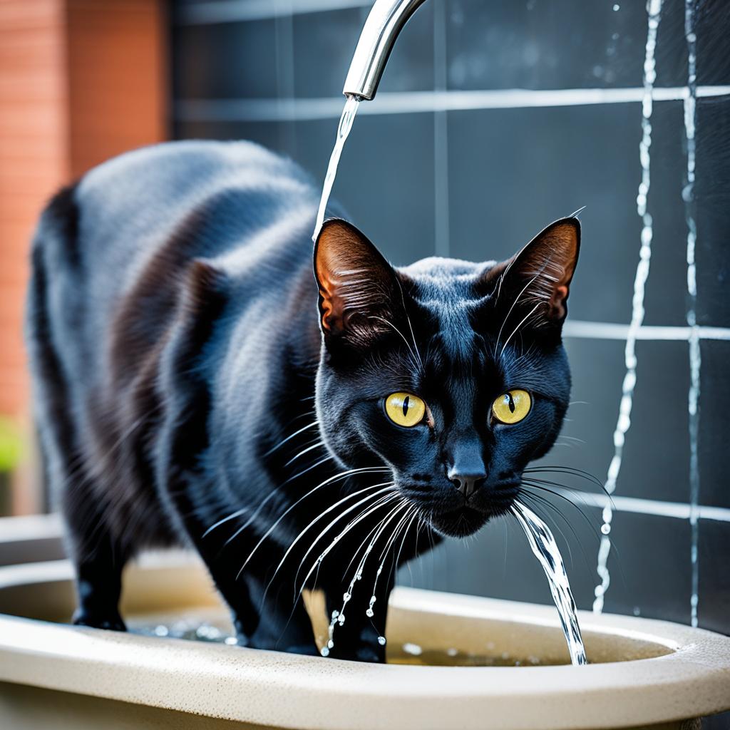 Bombay cat water intake