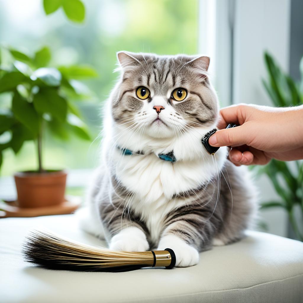 Brushing routine for Scottish Fold cats