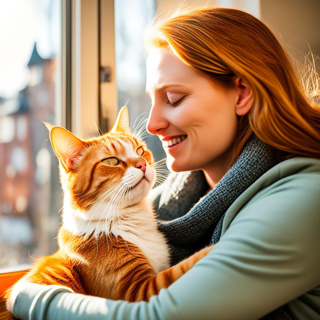 Cat bonding through licking