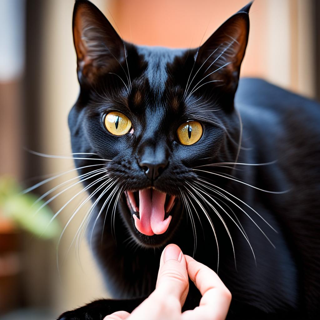 Cat communication through licking