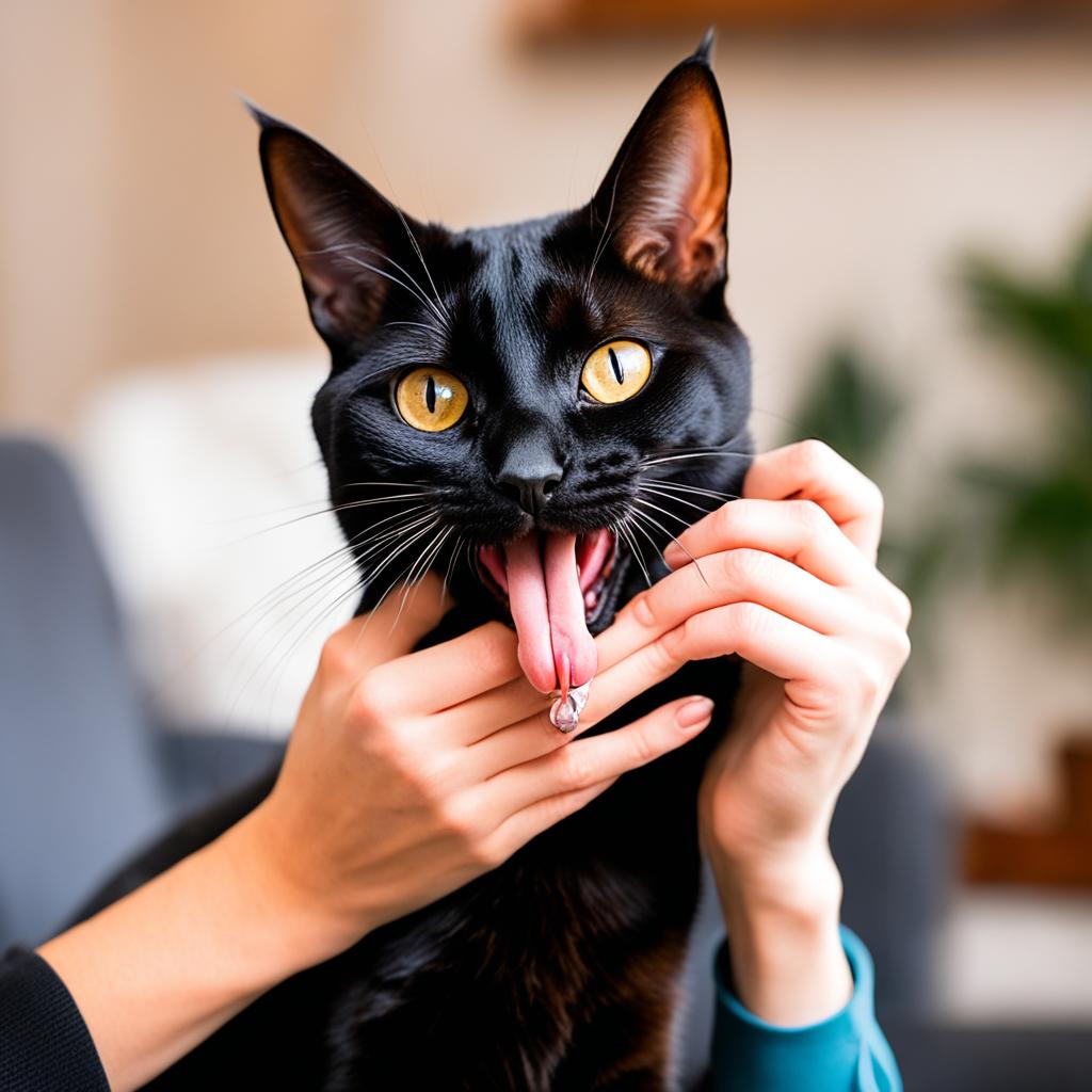Cat licking habits