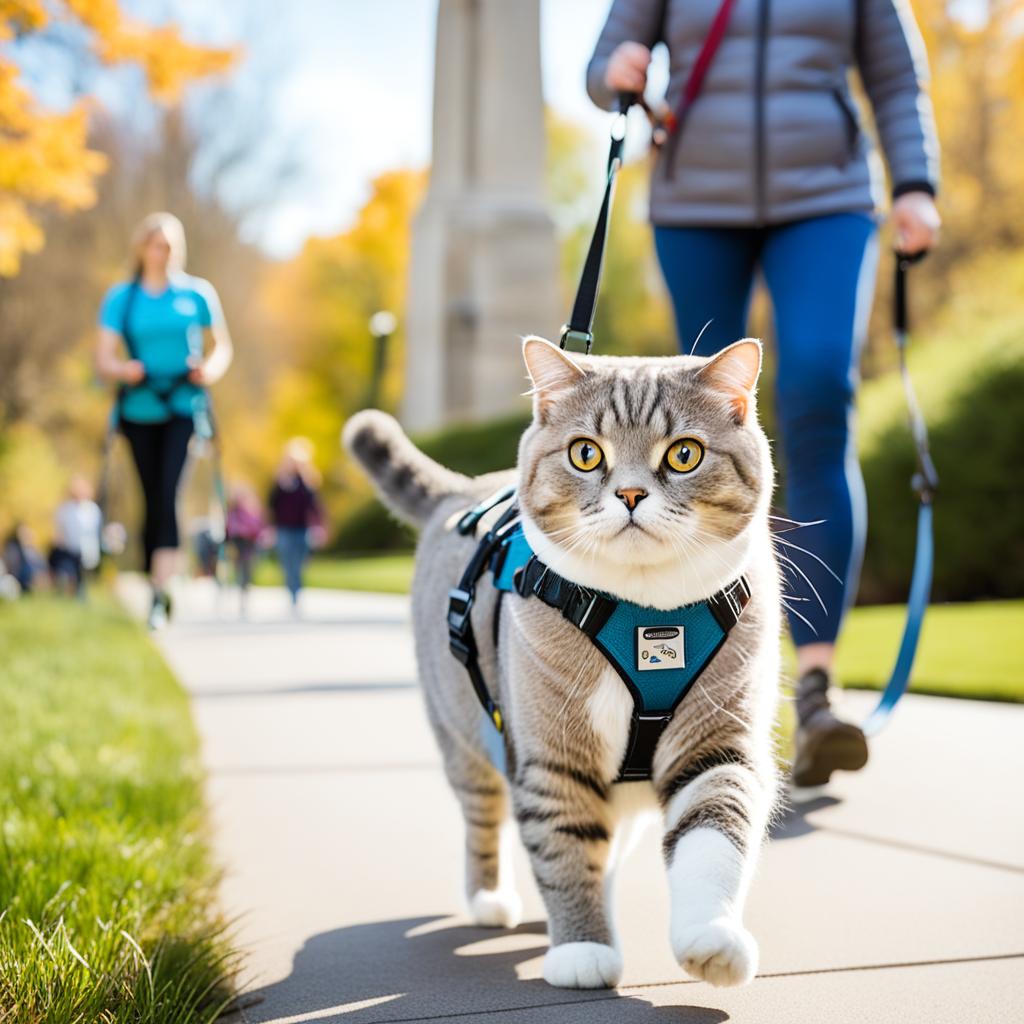 Consistent cat harness training