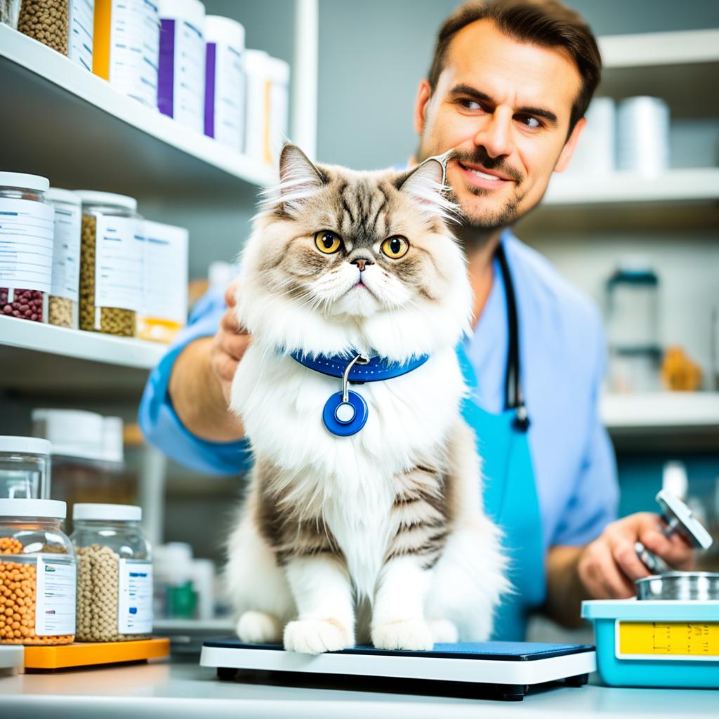 Consulting a veterinarian for cat weight