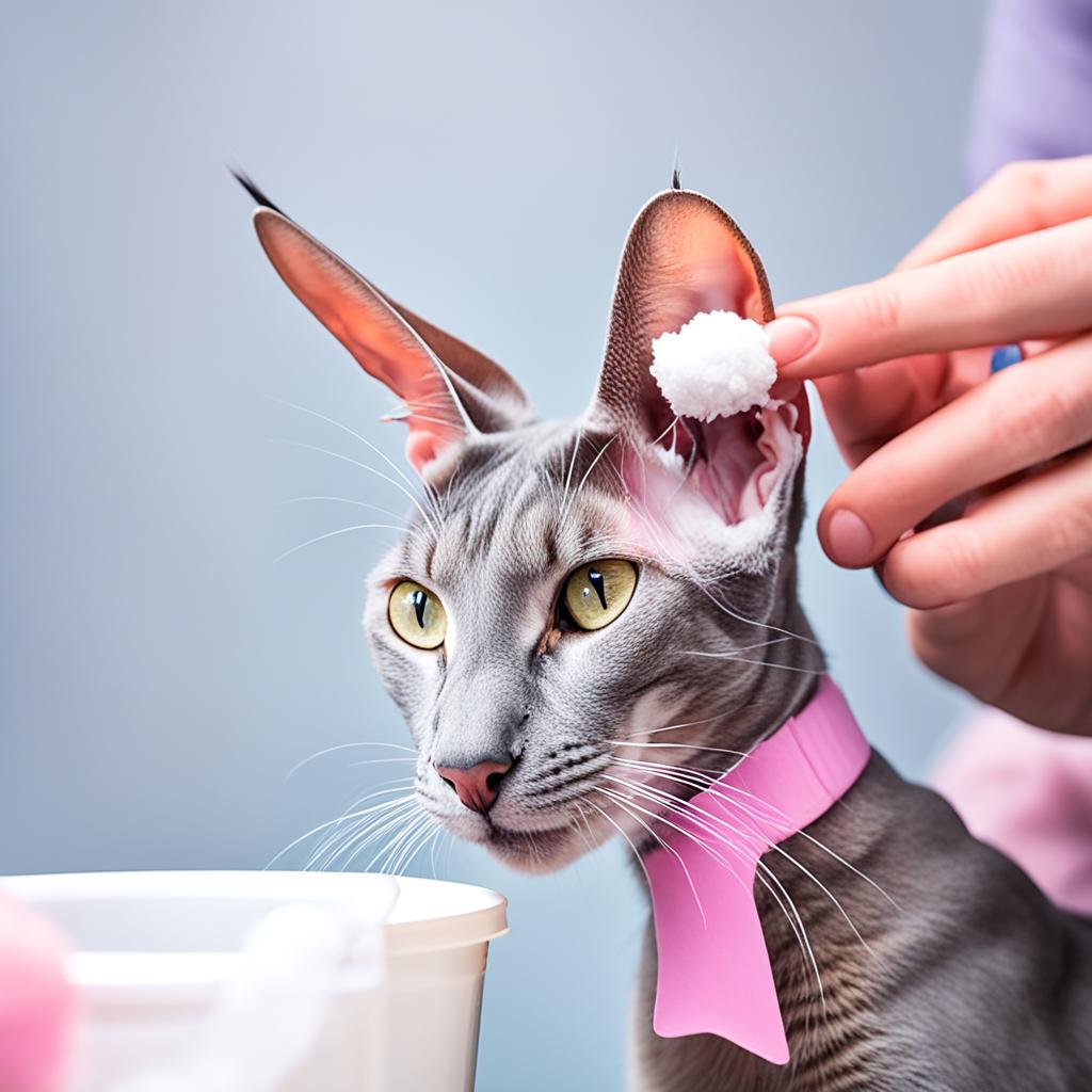 Ear hygiene for Oriental Shorthair cats