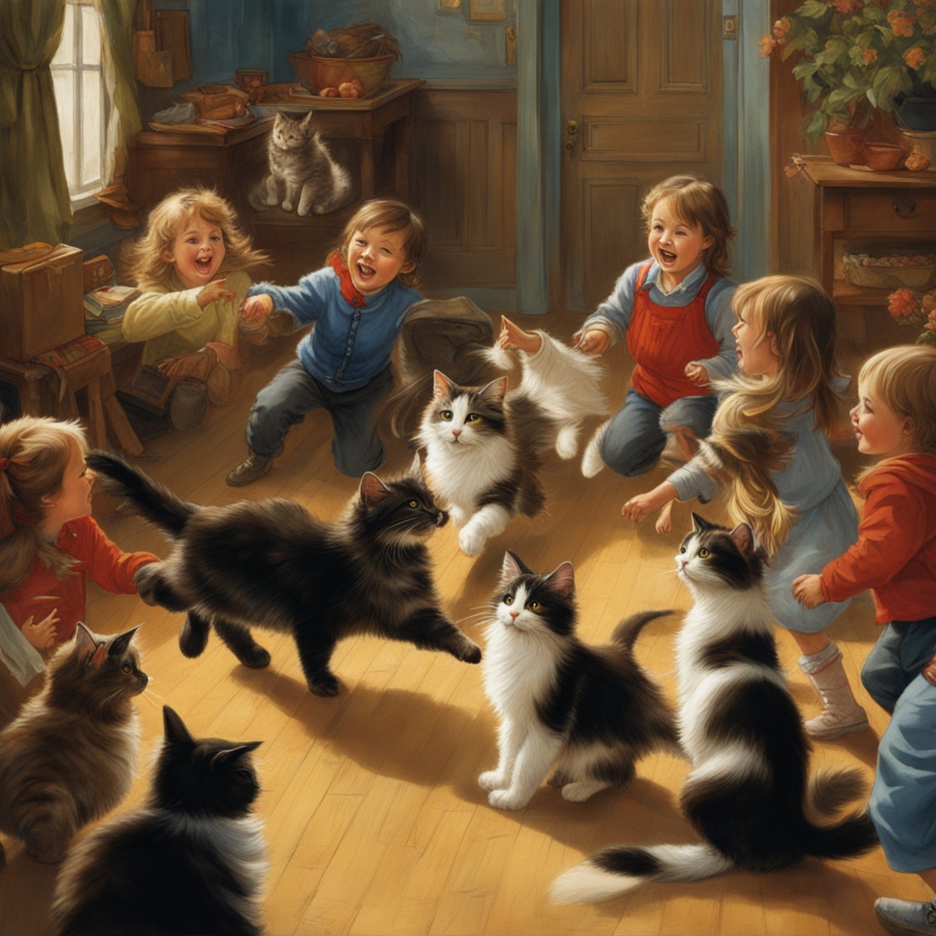 Energetic Norwegian Forest Cats
