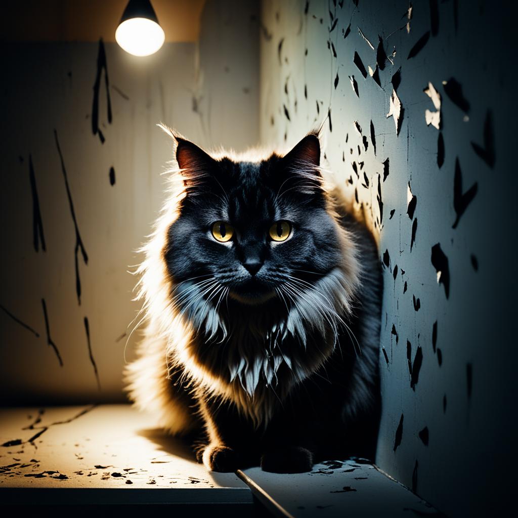 Hiding cat behavior
