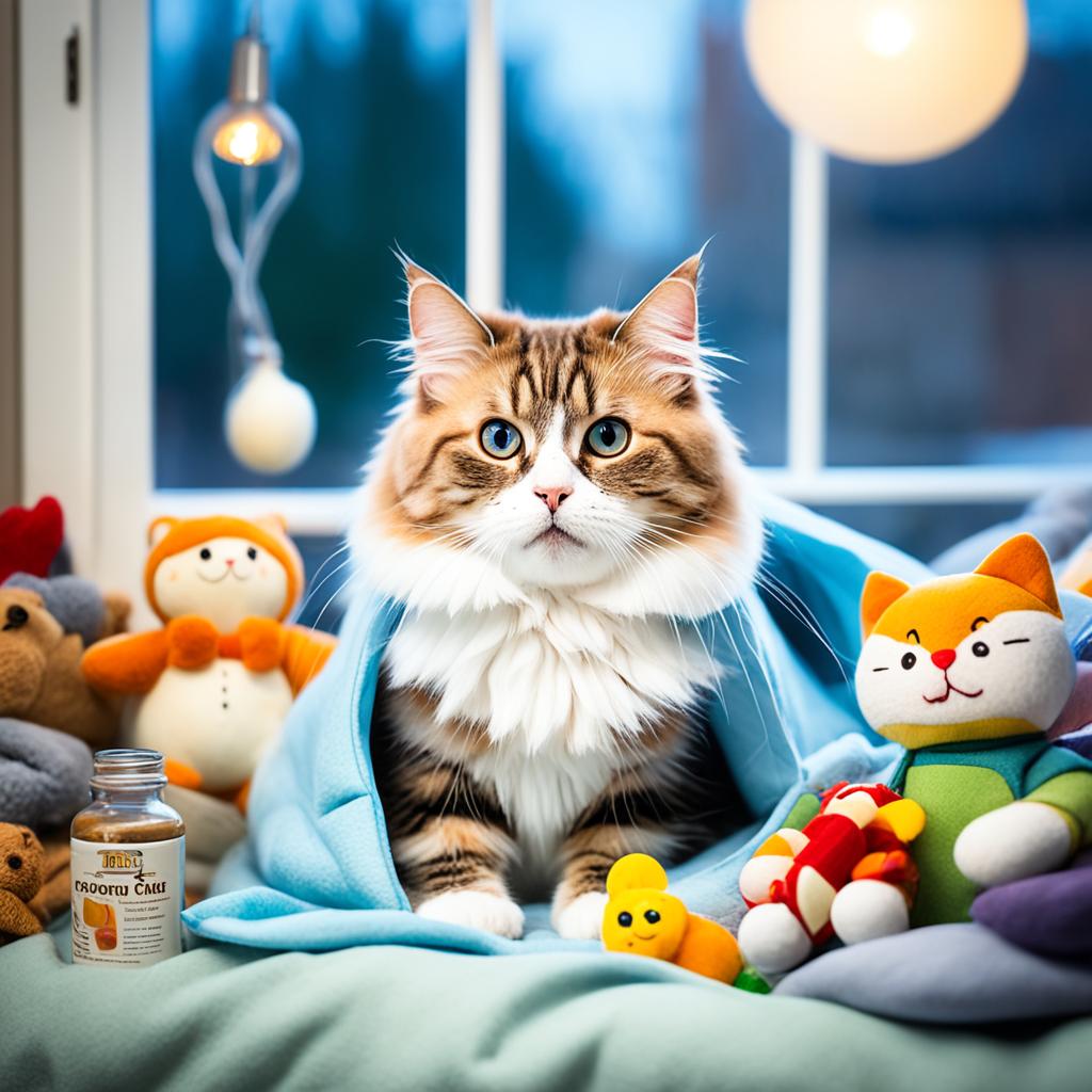 Home care for sick Munchkin cat