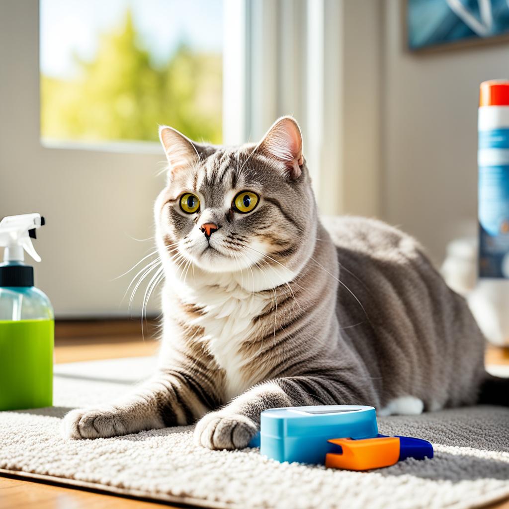 Home cleaning for Scottish Fold Cat flea prevention