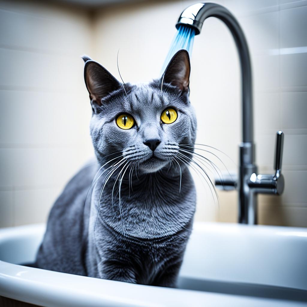 How to bathe a Russian Blue Cat