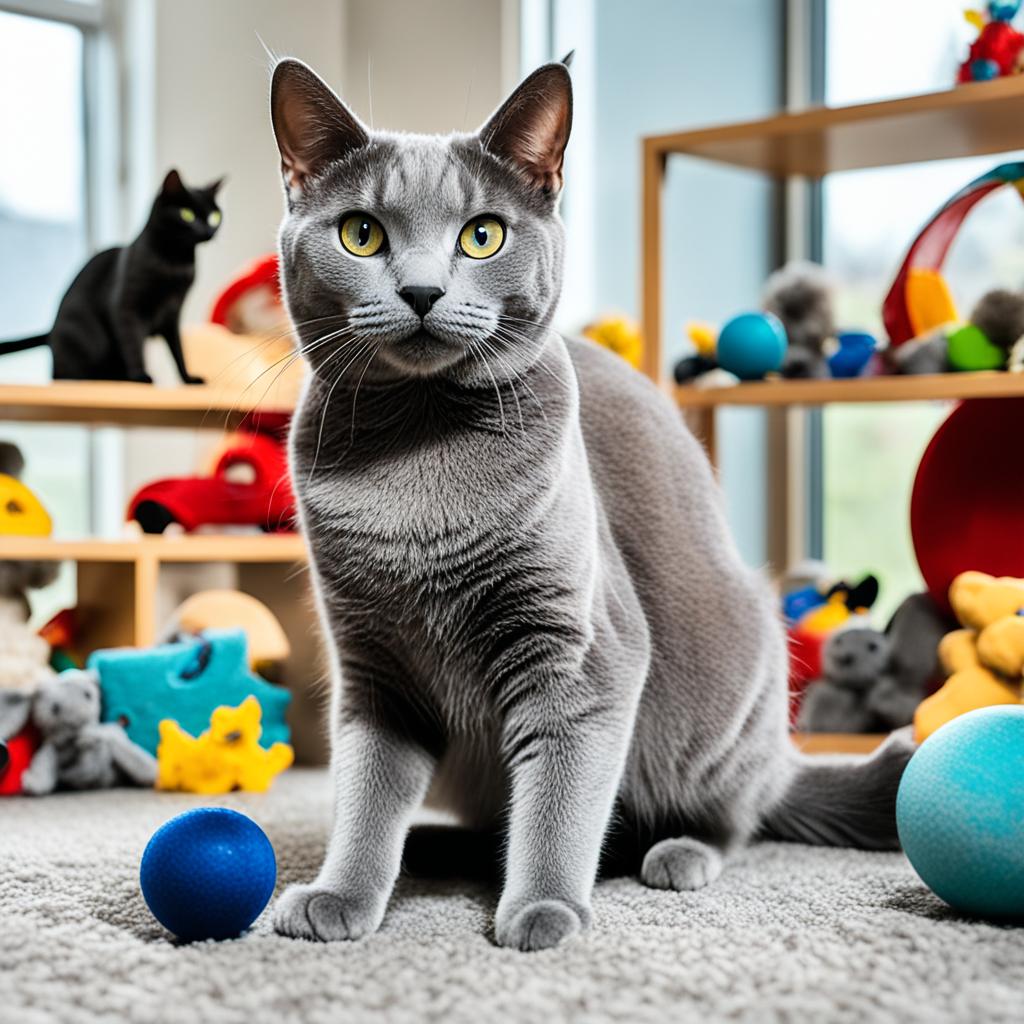 How to keep Russian Blue cat entertained