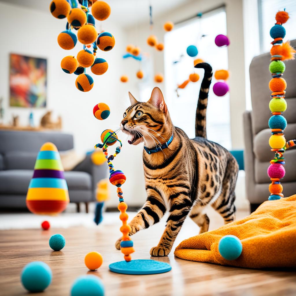 Interactive play for Bengal cats