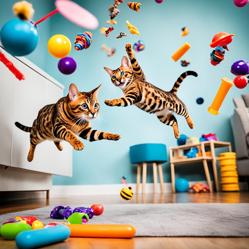 Interactive play for Bengal cats