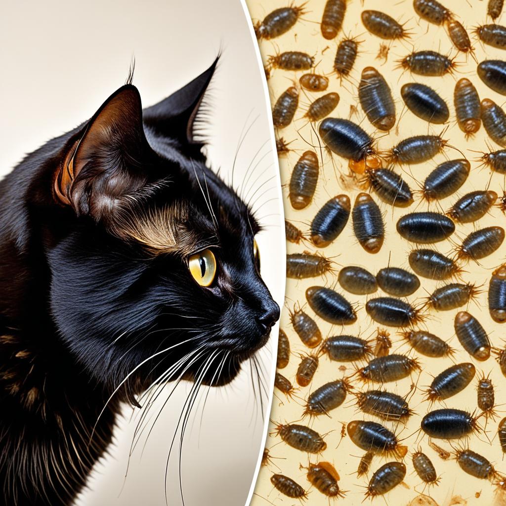 Lifecycle and behavior of fleas on cats
