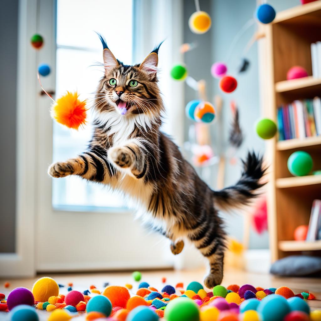 Maine Coon Cat playtime Maine Coon Cat playtime