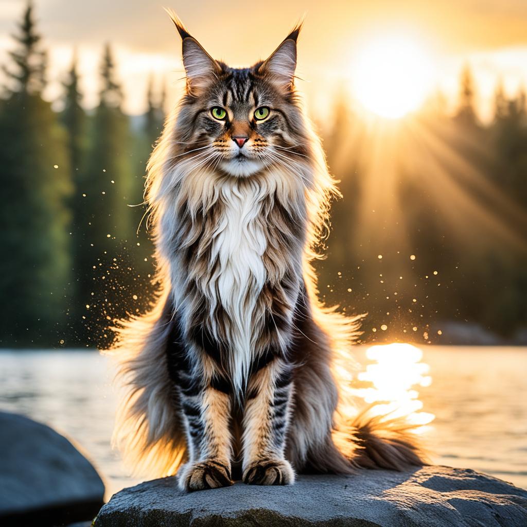 Maine Coon water love