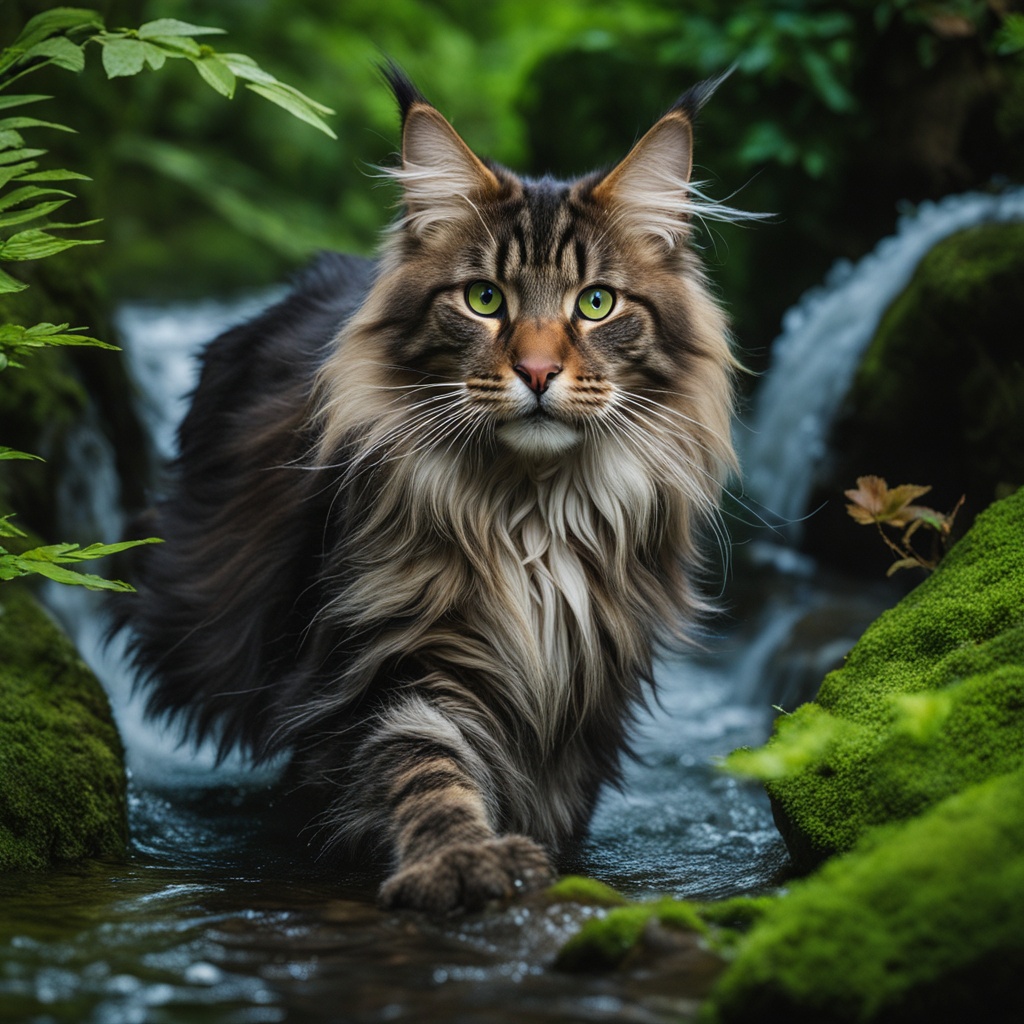 Maine Coon water-related behaviors