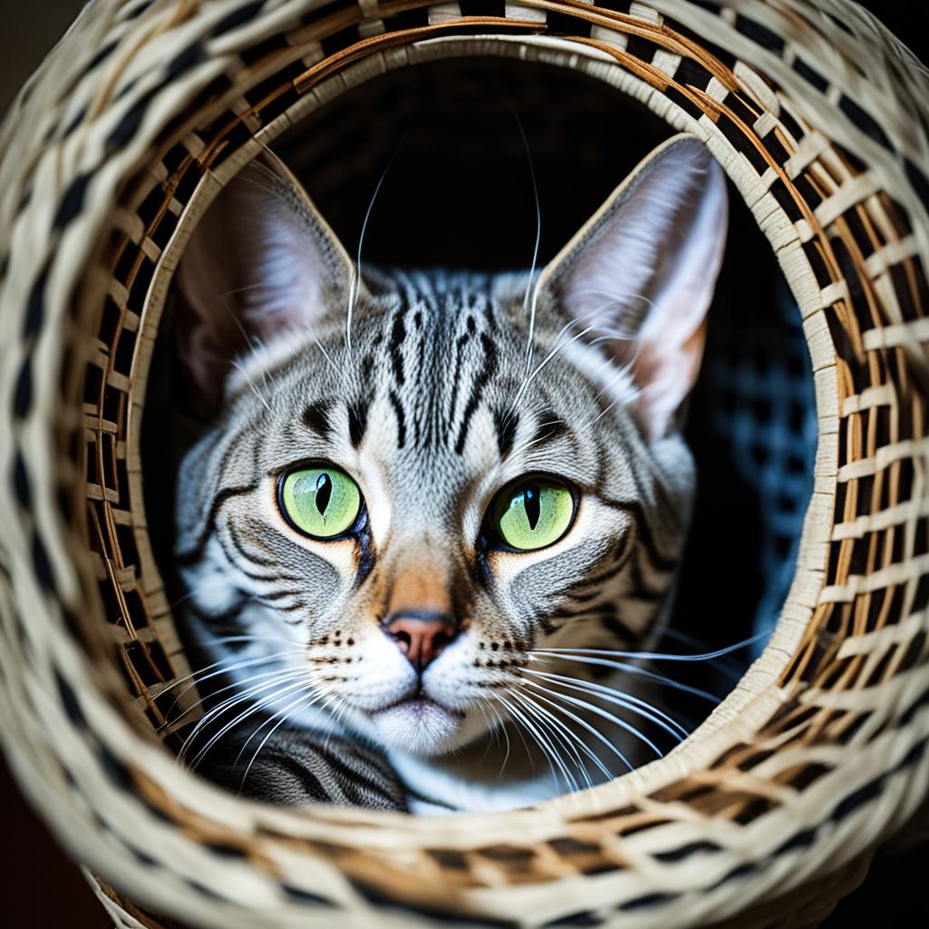 Mau cat hiding spots