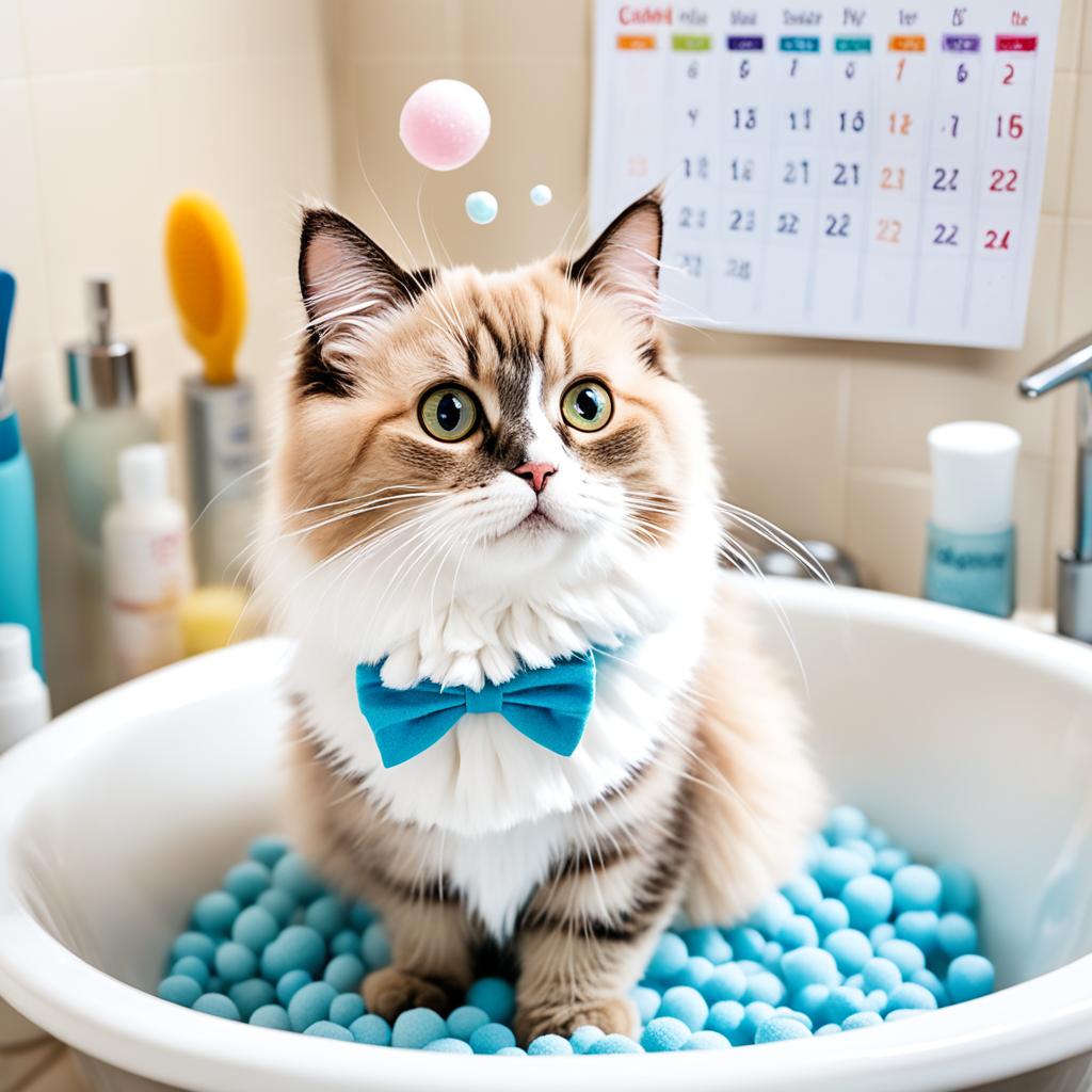 Munchkin Cat bathing frequency