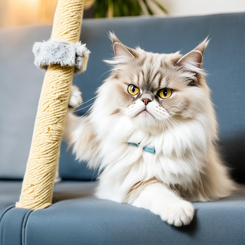 Persian cat scratching habits