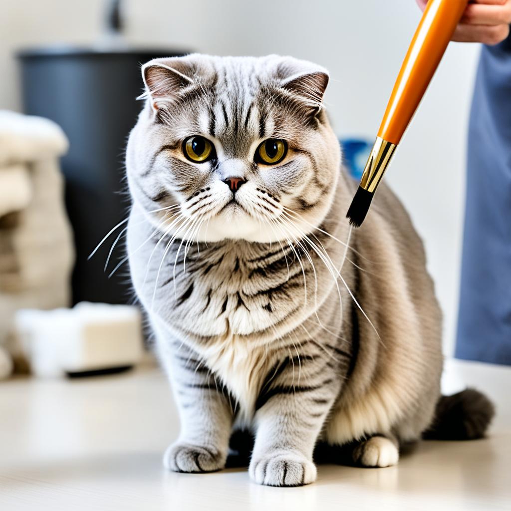 Preventing fur knots in Scottish Fold cats