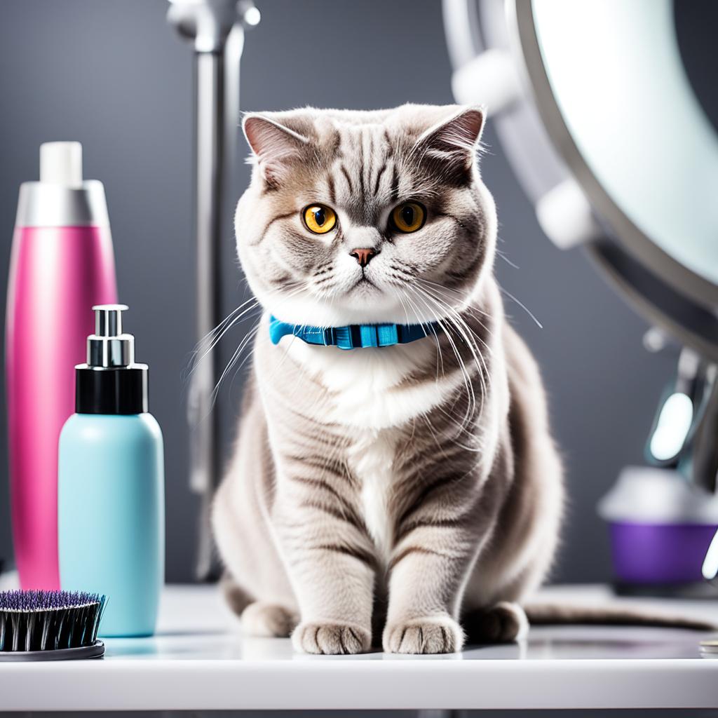 Professional grooming for Scottish Fold cats