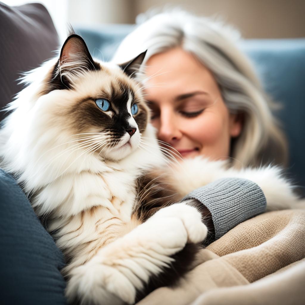 Ragdoll cat love for cuddles