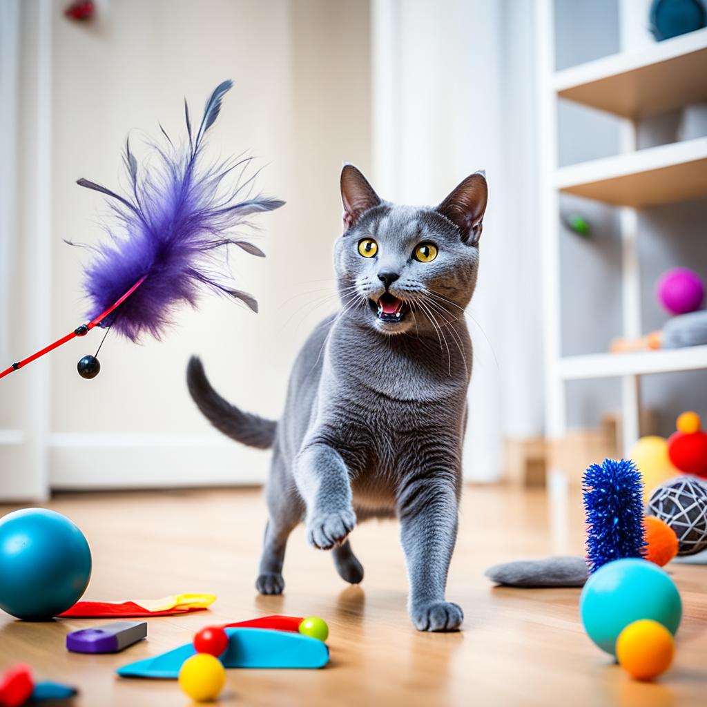 Russian Blue Cat activities