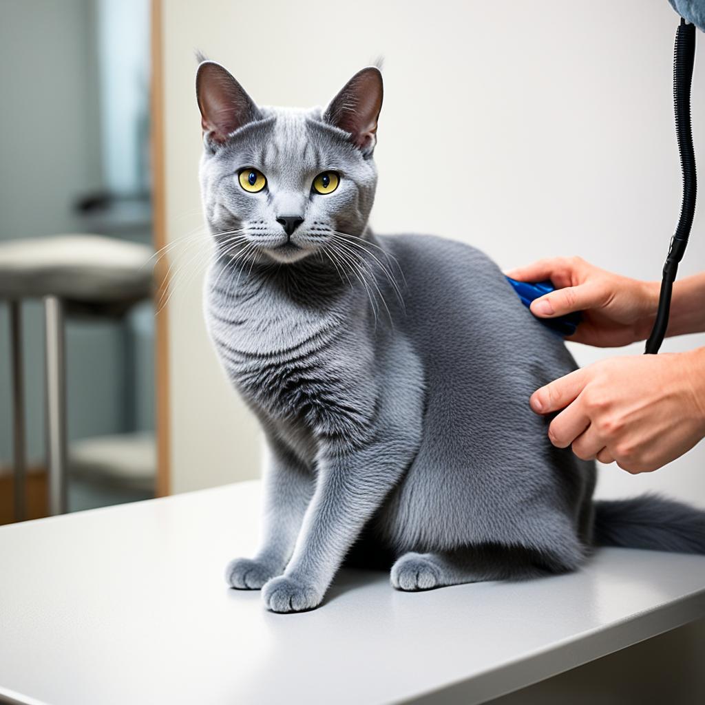 Russian Blue Cat coat care