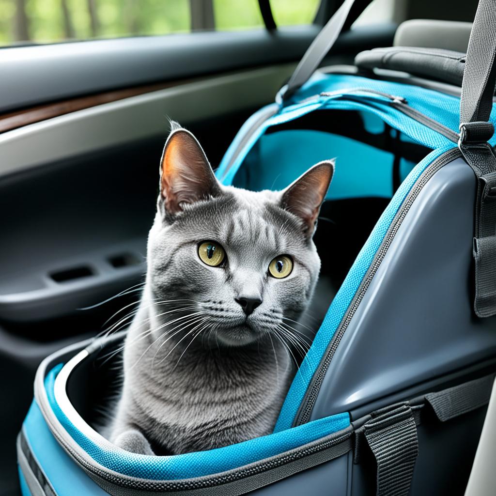 Russian Blue Cat travel safety