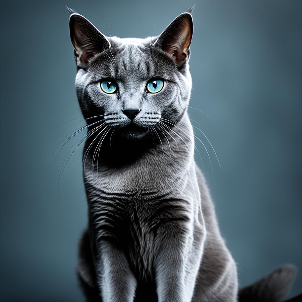 Russian Blue cat aggression