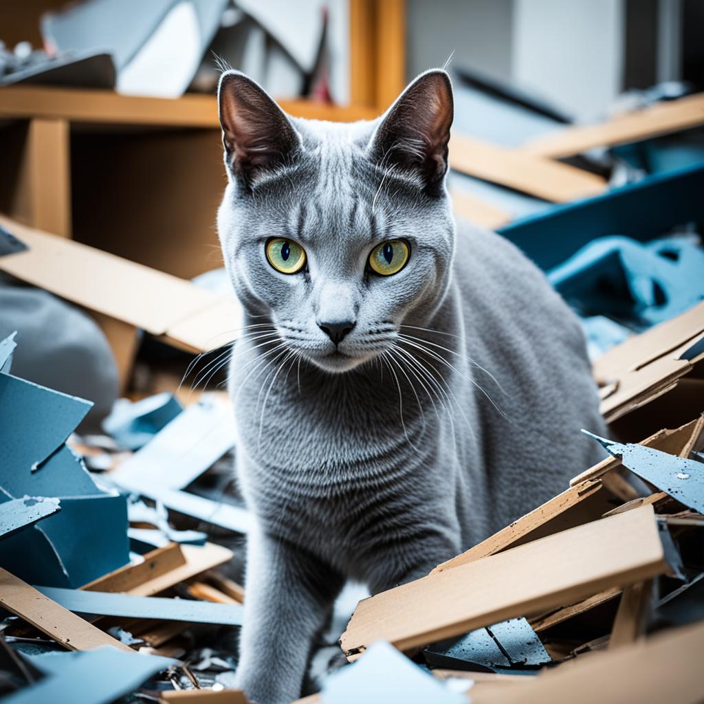 Russian Blue cat behavioral issues