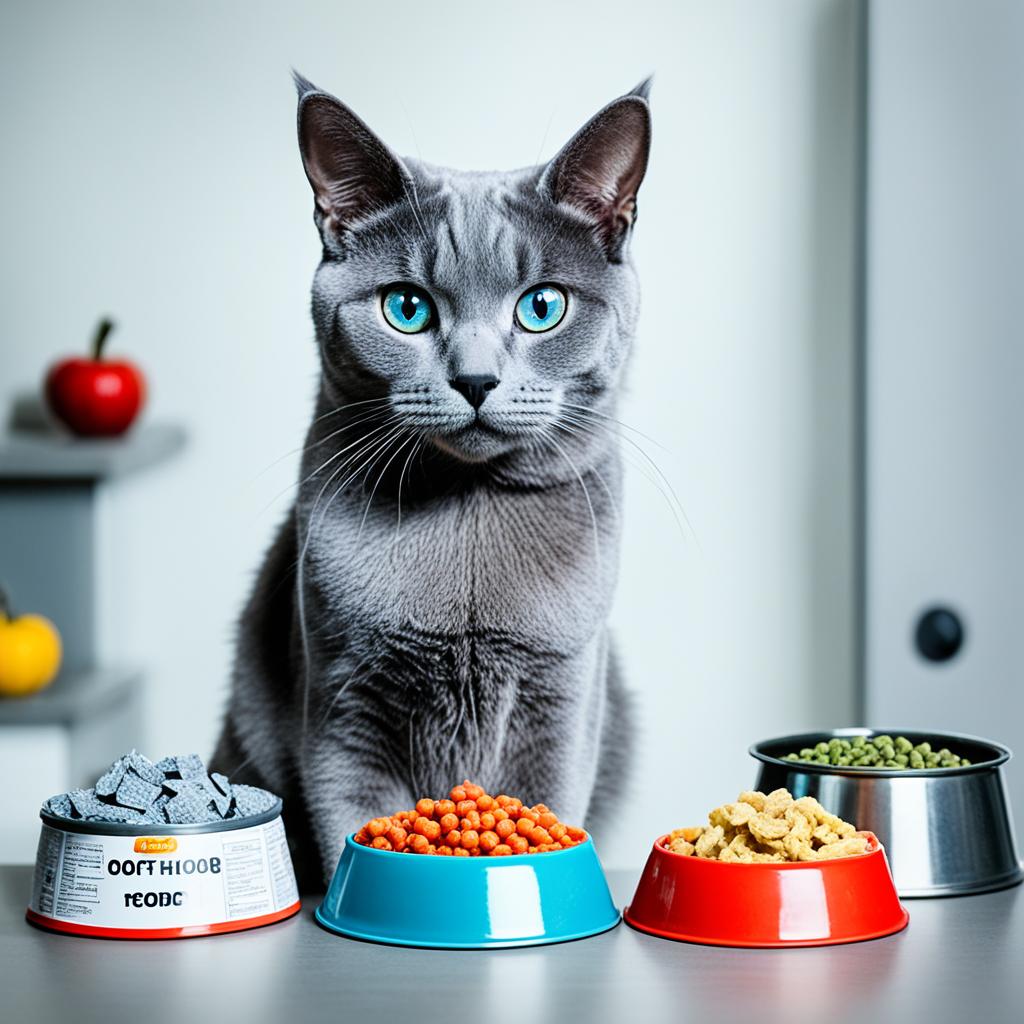 Russian Blue cat diet for weight loss