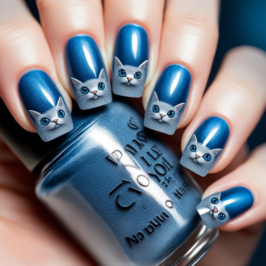 Russian Blue cat nail structure