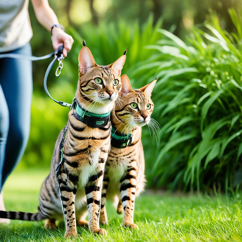 Savannah Cats leash training