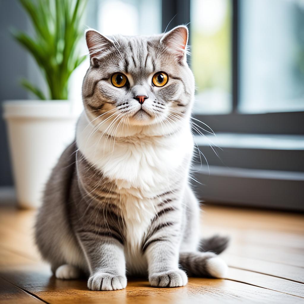 Scottish Fold Cat grooming for flea prevention