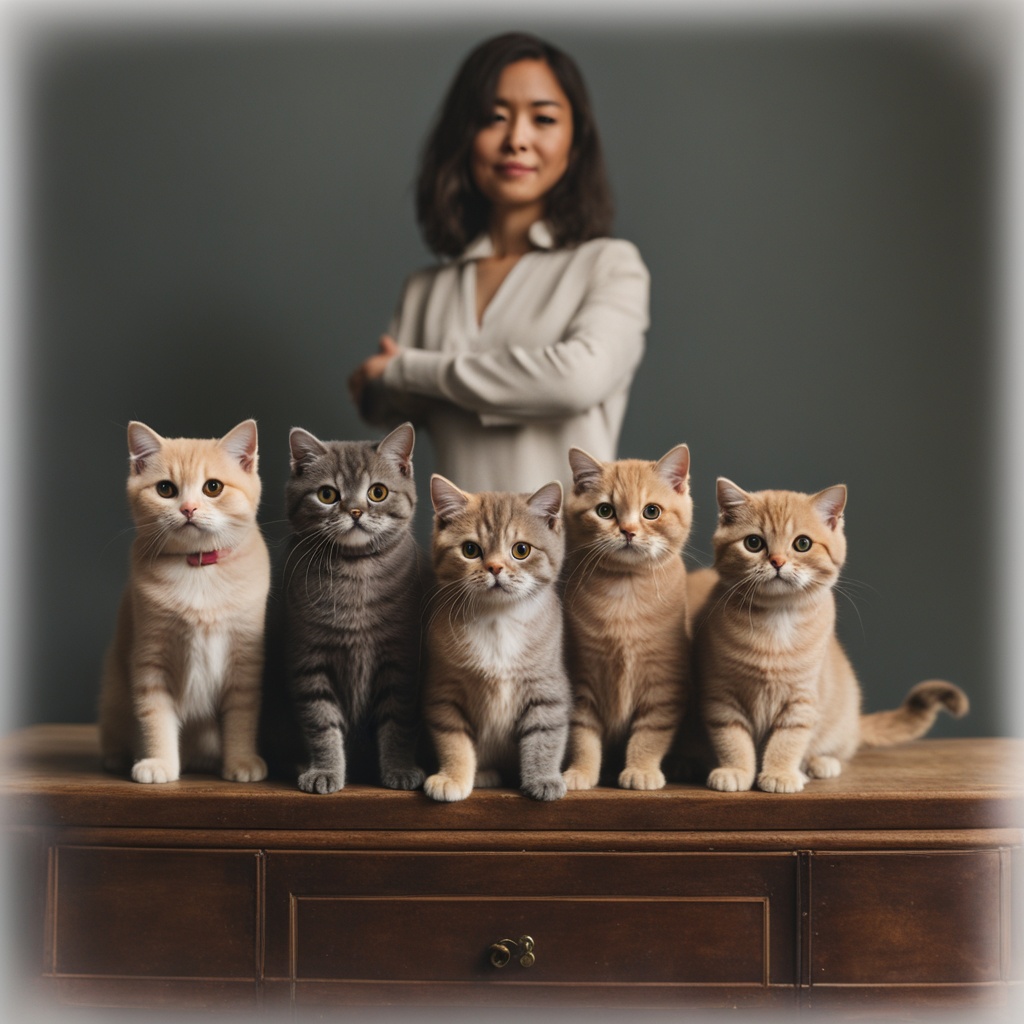 Scottish Fold cat size comparison