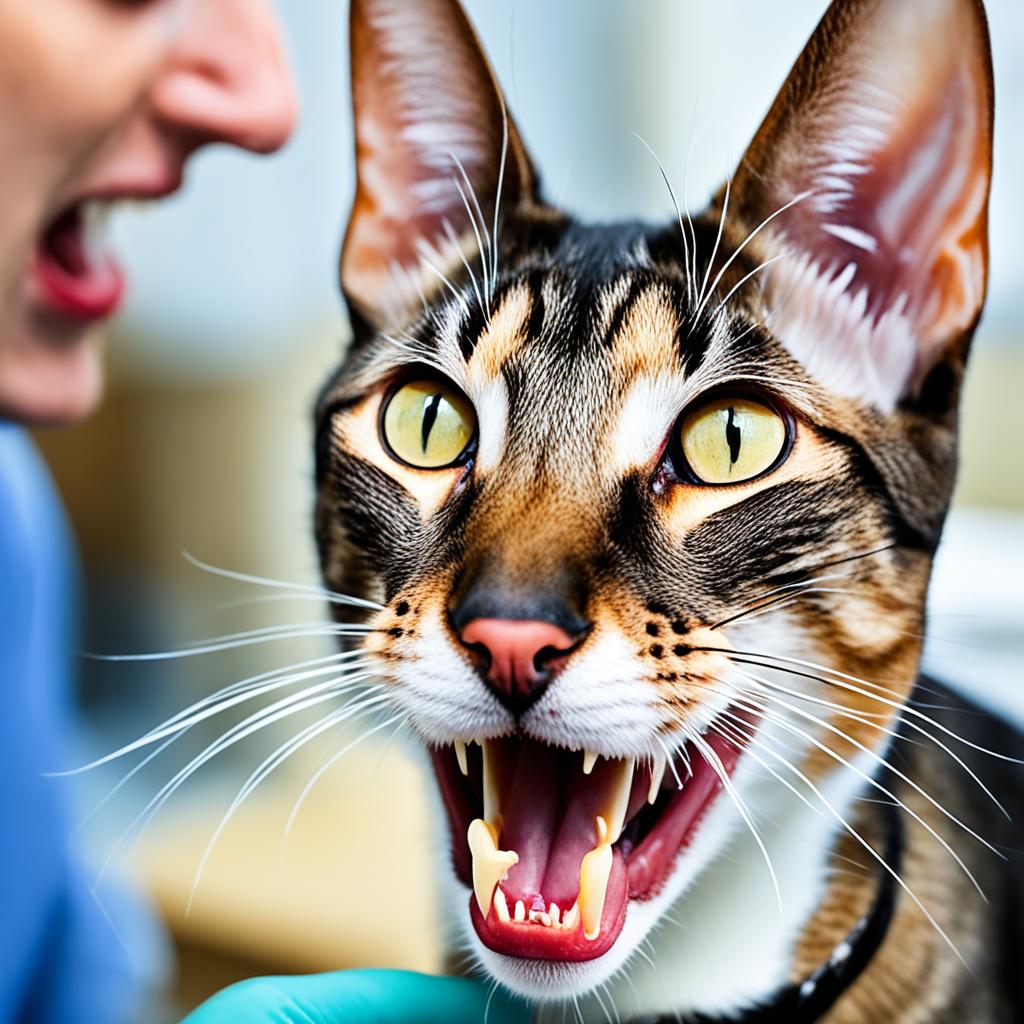 Signs of dental issues in cats