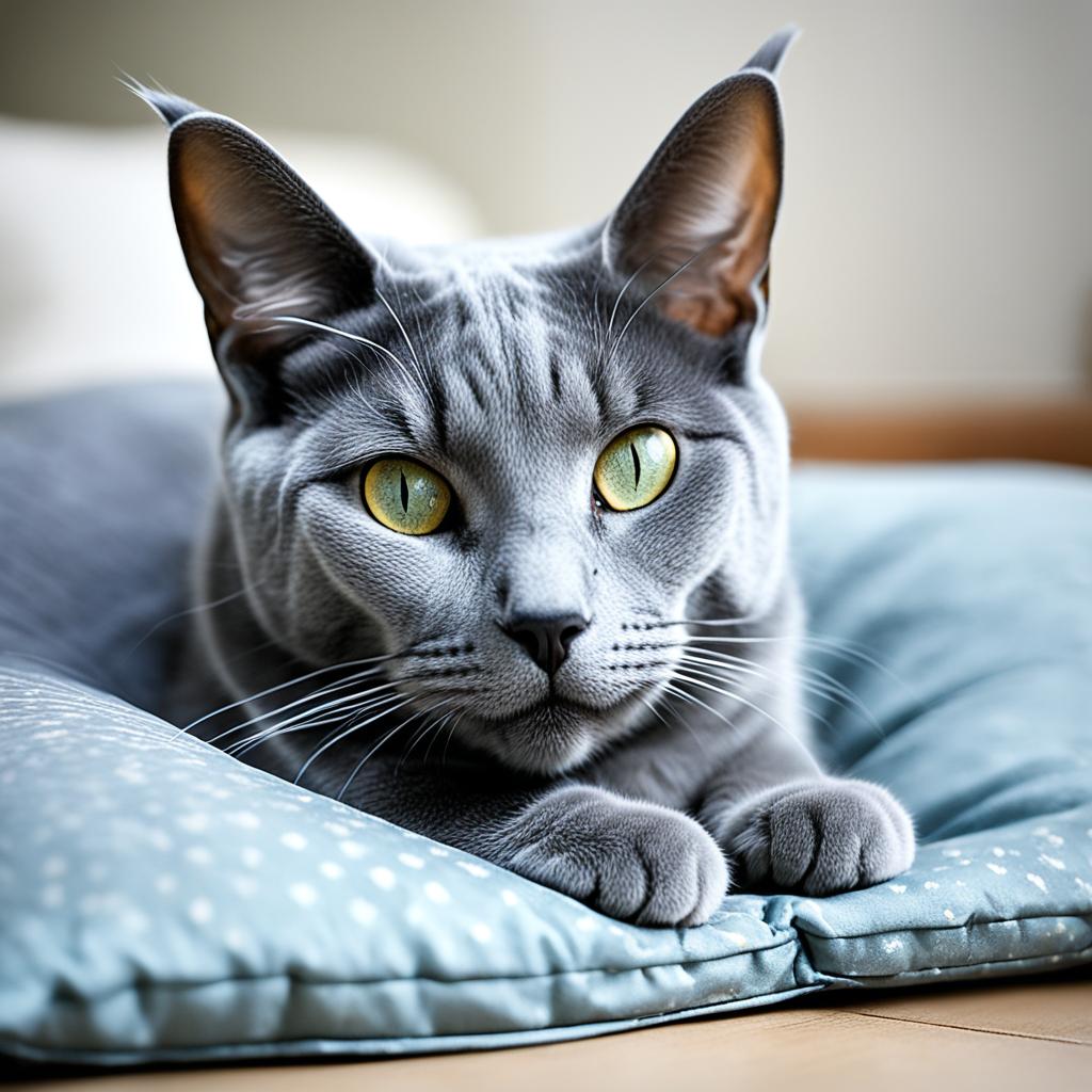 Symptoms of a sick Russian Blue Cat