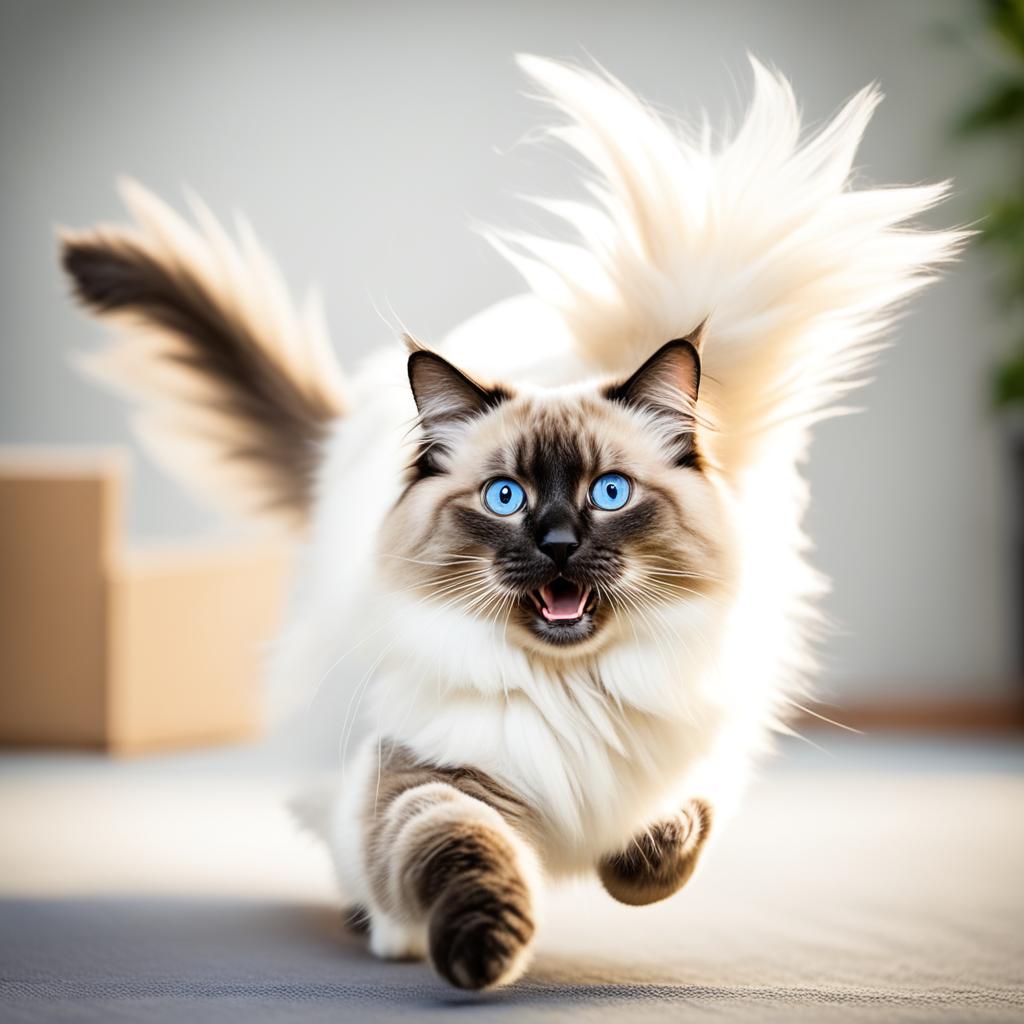 Tail chasing in Ragdoll cats