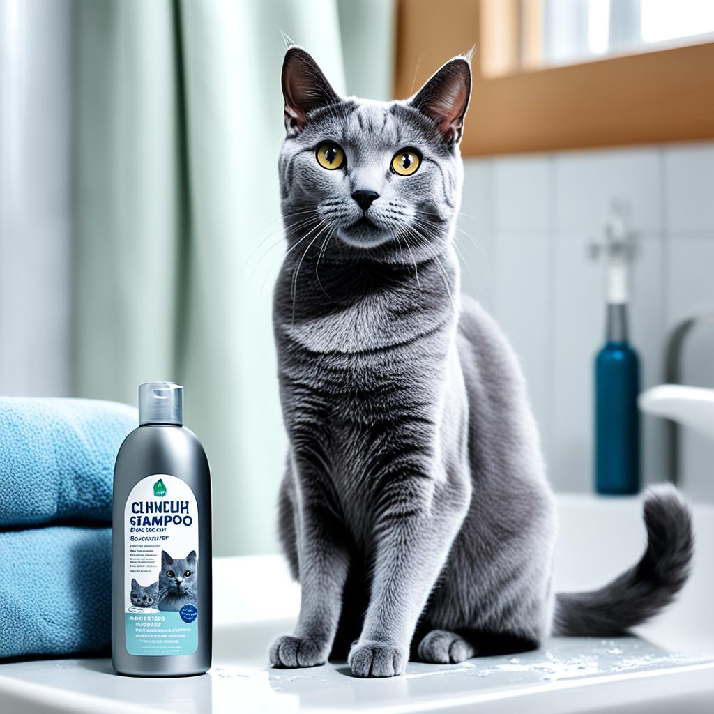 Treating dandruff in Russian Blue cats