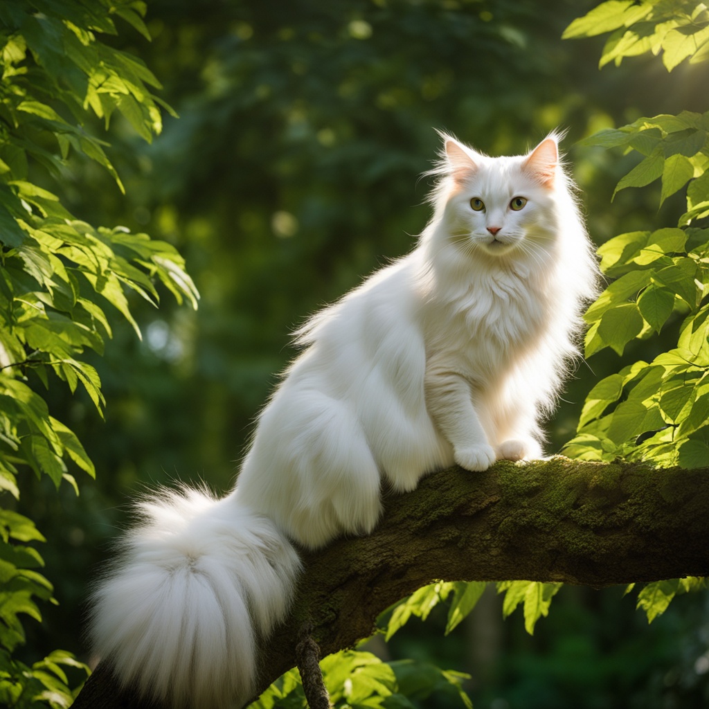 White Norwegian Forest Cats