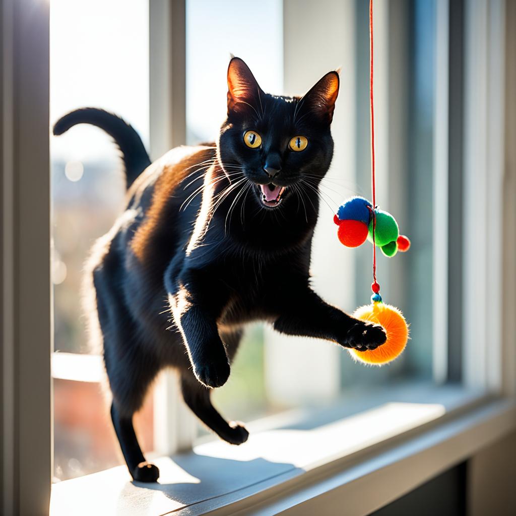 daily playtime with Bombay cats